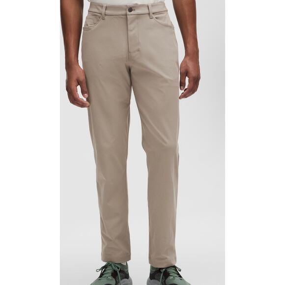 Lululemon ABC Classic Fit Warpstreme 5 Pocket Pants Men's size 34 tan - Picture 1 of 13